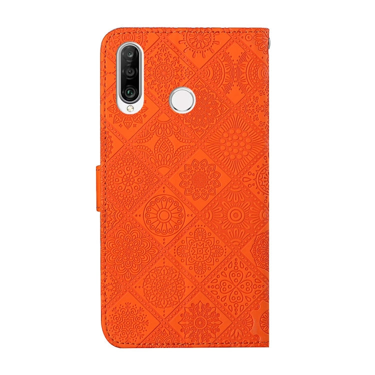 For Huawei P30 lite Ethnic Style Embossed Pattern Horizontal Flip Leather Case with Holder & Card Slots & Wallet & Lanyard