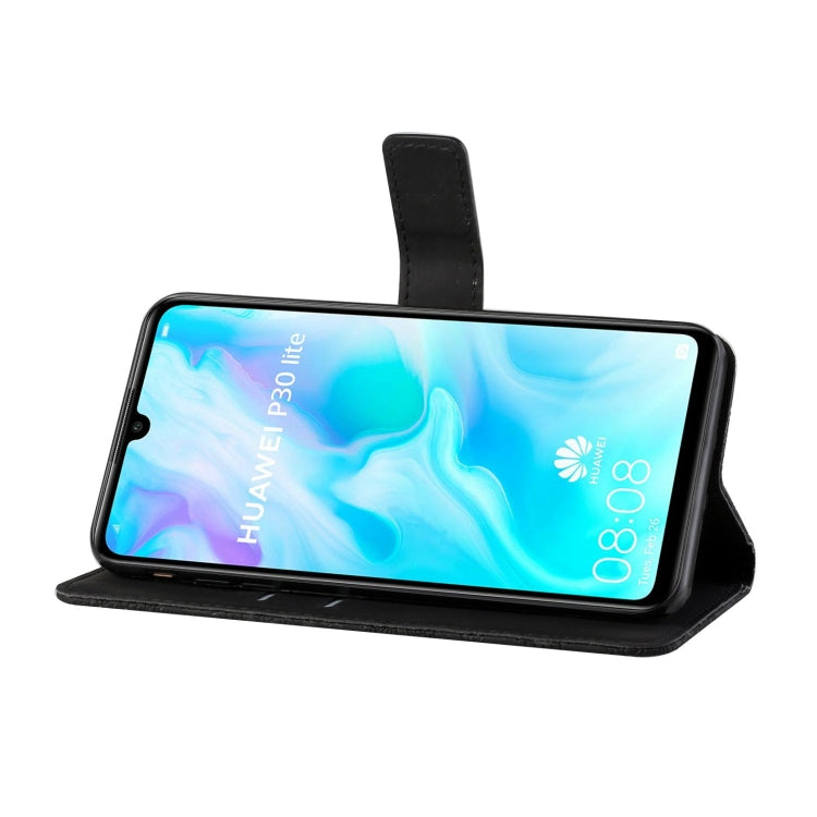 For Huawei P30 lite Ethnic Style Embossed Pattern Horizontal Flip Leather Case with Holder & Card Slots & Wallet & Lanyard