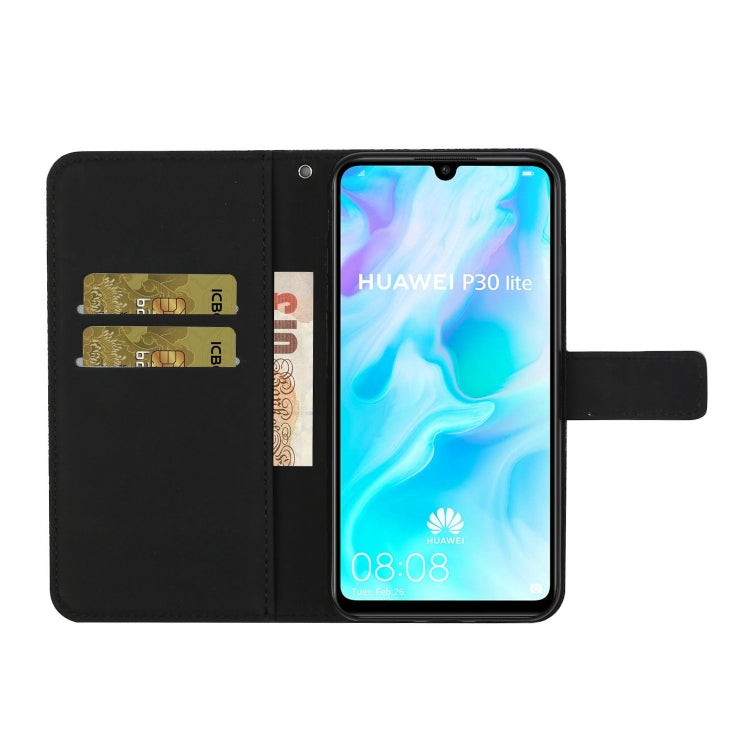 For Huawei P30 lite Ethnic Style Embossed Pattern Horizontal Flip Leather Case with Holder & Card Slots & Wallet & Lanyard