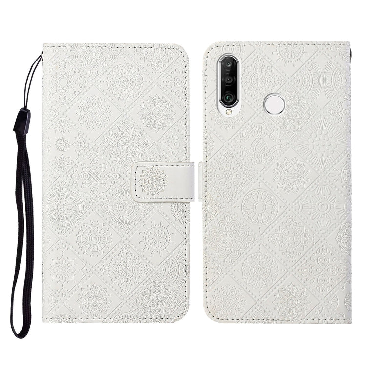 For Huawei P30 lite Ethnic Style Embossed Pattern Horizontal Flip Leather Case with Holder & Card Slots & Wallet & Lanyard