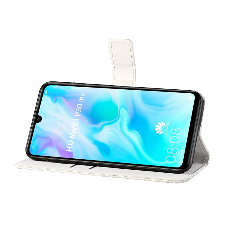 For Huawei P30 lite Ethnic Style Embossed Pattern Horizontal Flip Leather Case with Holder & Card Slots & Wallet & Lanyard