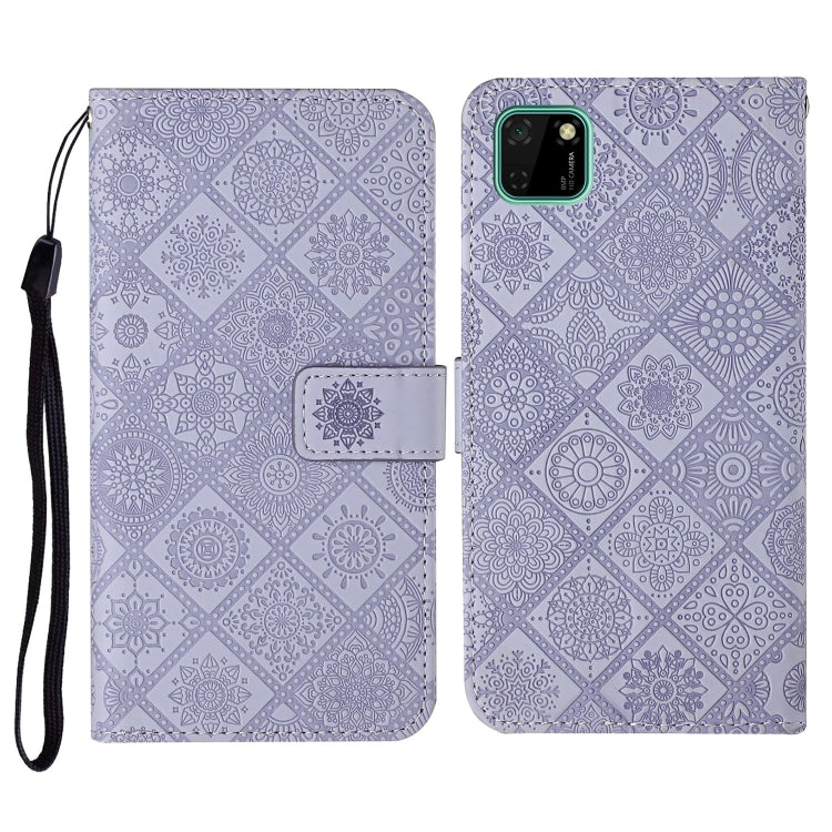 For Huawei Honor 9A Ethnic Style Embossed Pattern Horizontal Flip Leather Case with Holder & Card Slots & Wallet & Lanyard