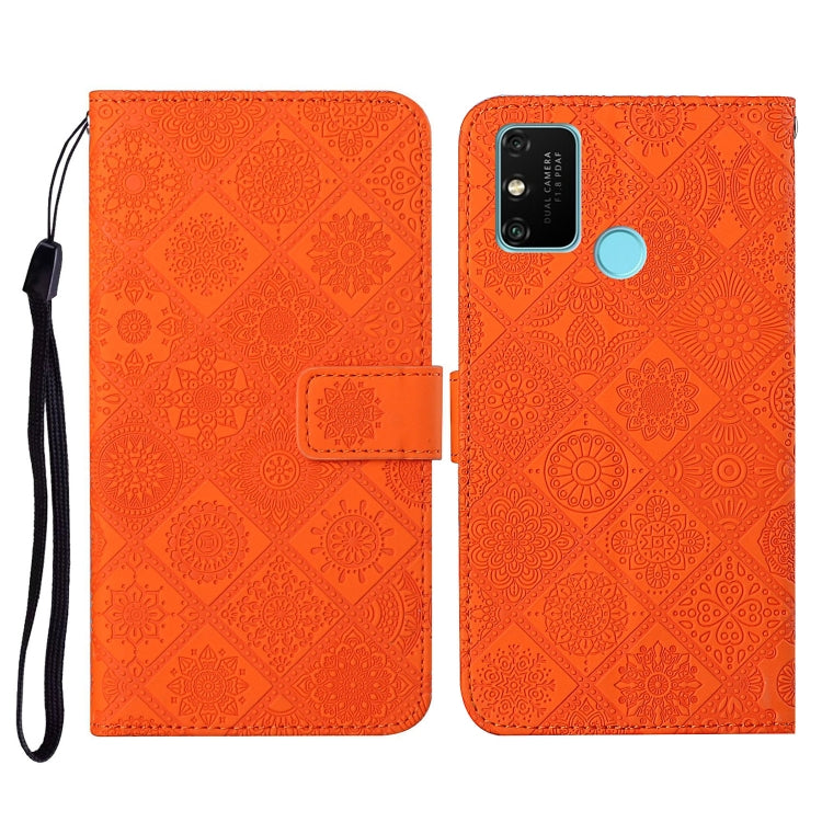 For Huawei Honor 9A Ethnic Style Embossed Pattern Horizontal Flip Leather Case with Holder & Card Slots & Wallet & Lanyard