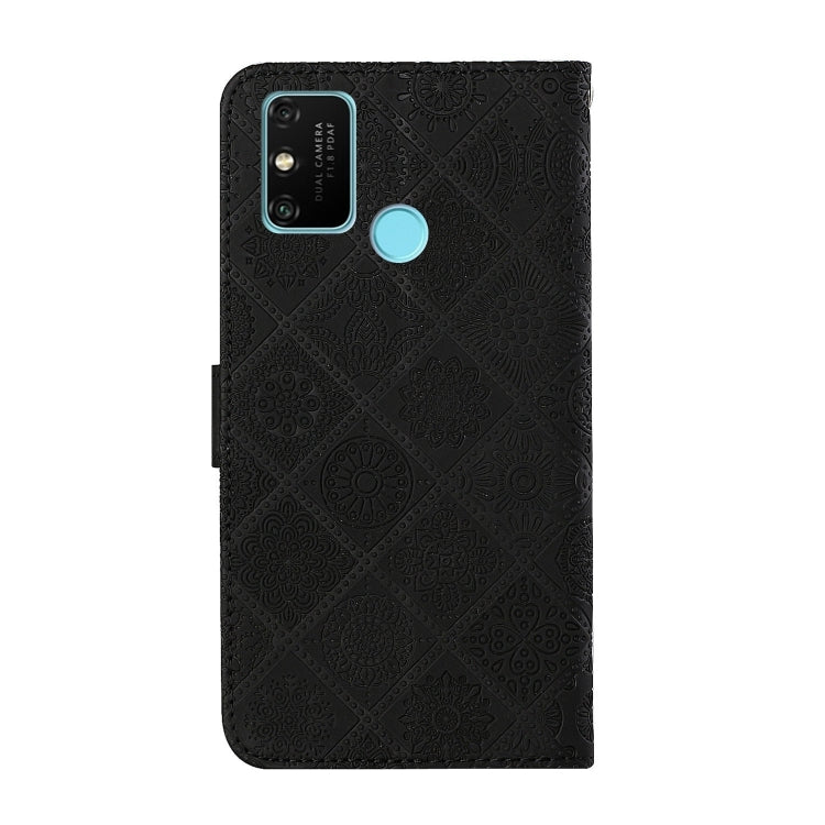For Huawei Honor 9A Ethnic Style Embossed Pattern Horizontal Flip Leather Case with Holder & Card Slots & Wallet & Lanyard