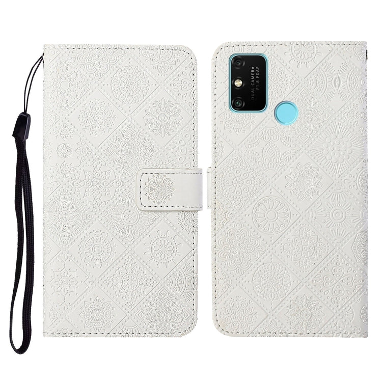 For Huawei Honor 9A Ethnic Style Embossed Pattern Horizontal Flip Leather Case with Holder & Card Slots & Wallet & Lanyard