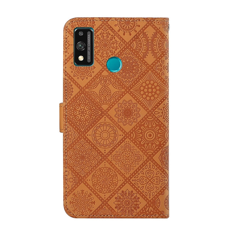 For Huawei Honor 9X Lite Ethnic Style Embossed Pattern Horizontal Flip Leather Case with Holder & Card Slots & Wallet & Lanyard