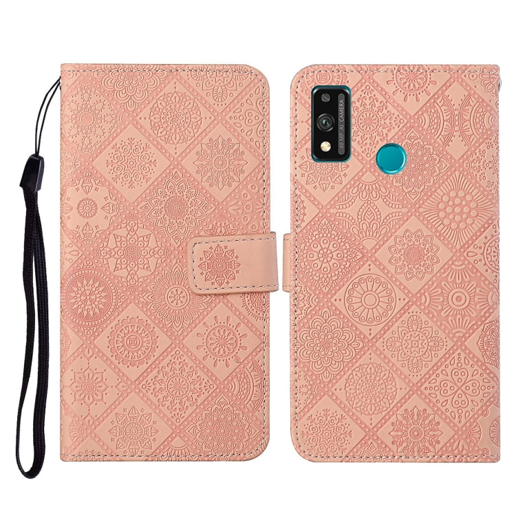 For Huawei Honor 9X Lite Ethnic Style Embossed Pattern Horizontal Flip Leather Case with Holder & Card Slots & Wallet & Lanyard