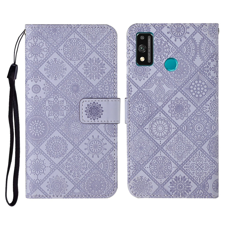 For Huawei Honor 9X Lite Ethnic Style Embossed Pattern Horizontal Flip Leather Case with Holder & Card Slots & Wallet & Lanyard