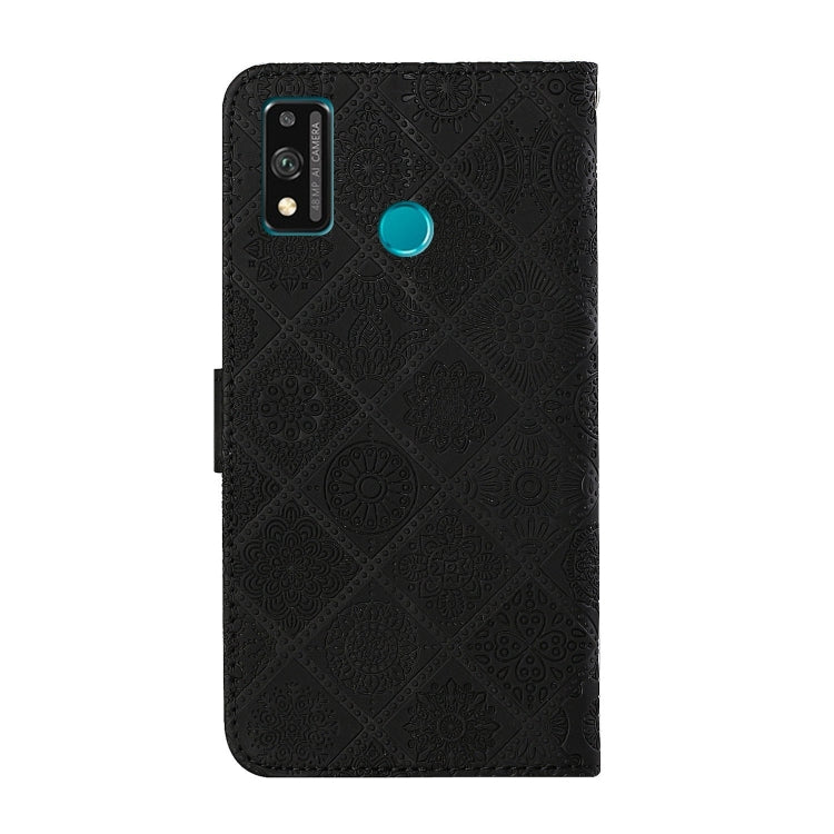 For Huawei Honor 9X Lite Ethnic Style Embossed Pattern Horizontal Flip Leather Case with Holder & Card Slots & Wallet & Lanyard