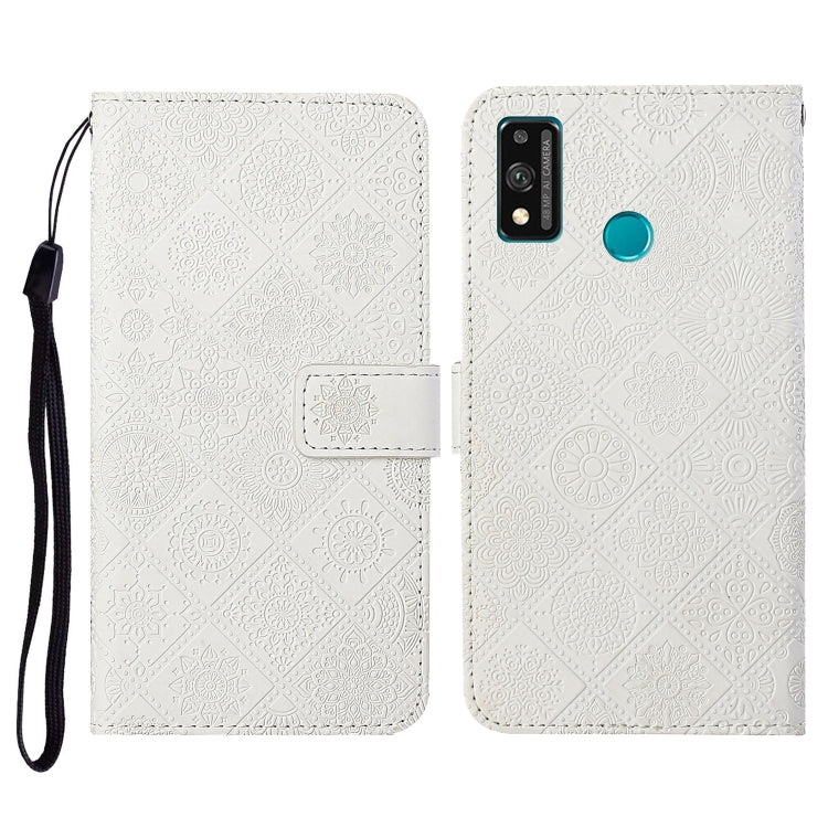 For Huawei Honor 9X Lite Ethnic Style Embossed Pattern Horizontal Flip Leather Case with Holder & Card Slots & Wallet & Lanyard