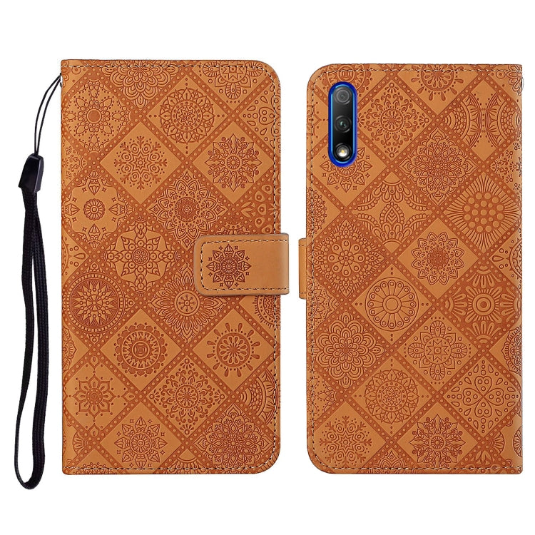 For Huawei Honor 9X / 9X Pro Ethnic Style Embossed Pattern Horizontal Flip Leather Case with Holder & Card Slots & Wallet & Lanyard