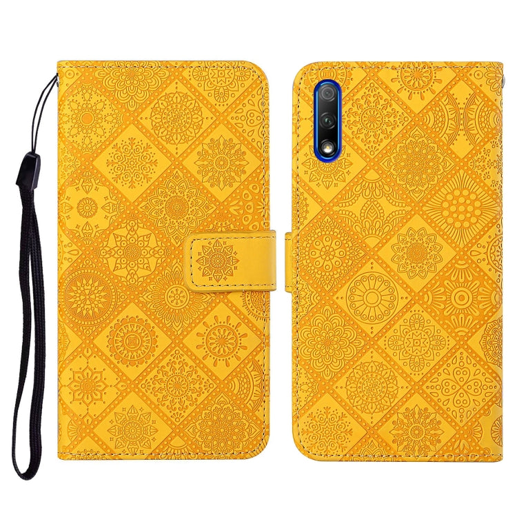 For Huawei Honor 9X / 9X Pro Ethnic Style Embossed Pattern Horizontal Flip Leather Case with Holder & Card Slots & Wallet & Lanyard