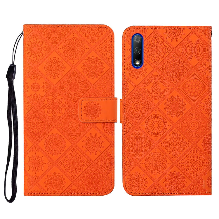 For Huawei Honor 9X / 9X Pro Ethnic Style Embossed Pattern Horizontal Flip Leather Case with Holder & Card Slots & Wallet & Lanyard