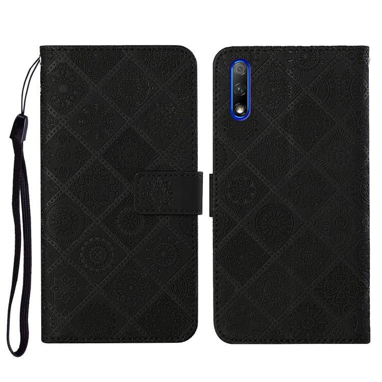 For Huawei Honor 9X / 9X Pro Ethnic Style Embossed Pattern Horizontal Flip Leather Case with Holder & Card Slots & Wallet & Lanyard