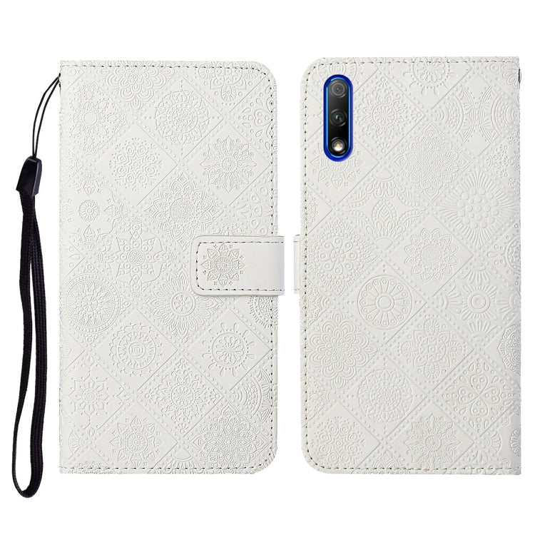 For Huawei Honor 9X / 9X Pro Ethnic Style Embossed Pattern Horizontal Flip Leather Case with Holder & Card Slots & Wallet & Lanyard