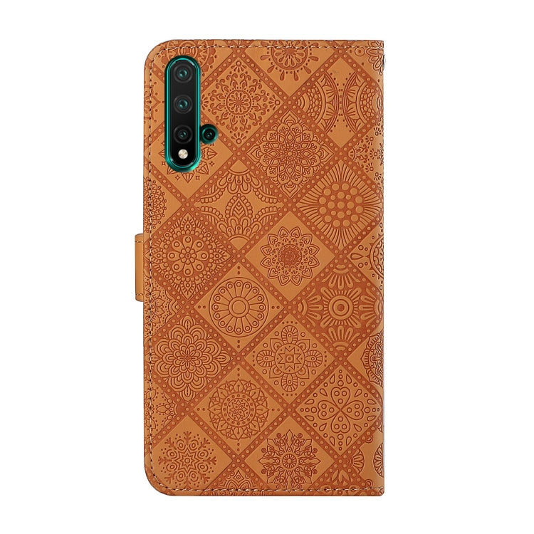 For Huawei Honor 20 Ethnic Style Embossed Pattern Horizontal Flip Leather Case with Holder & Card Slots & Wallet & Lanyard