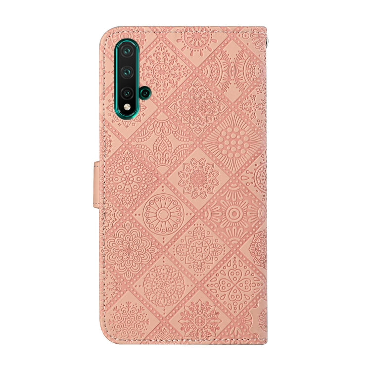 For Huawei Honor 20 Ethnic Style Embossed Pattern Horizontal Flip Leather Case with Holder & Card Slots & Wallet & Lanyard