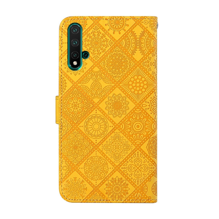 For Huawei Honor 20 Ethnic Style Embossed Pattern Horizontal Flip Leather Case with Holder & Card Slots & Wallet & Lanyard