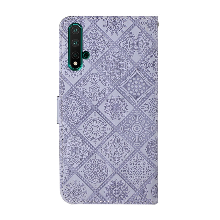 For Huawei Honor 20 Ethnic Style Embossed Pattern Horizontal Flip Leather Case with Holder & Card Slots & Wallet & Lanyard