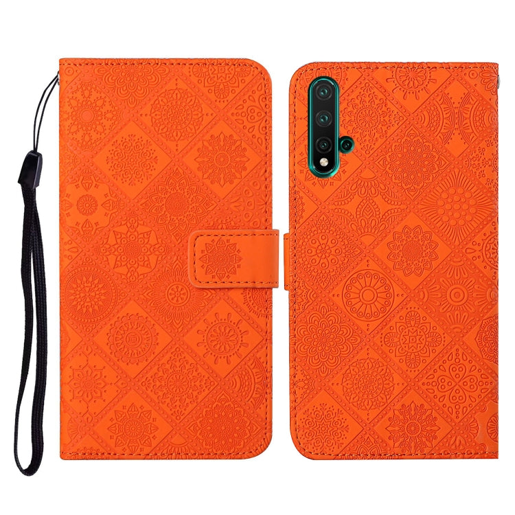 For Huawei Honor 20 Ethnic Style Embossed Pattern Horizontal Flip Leather Case with Holder & Card Slots & Wallet & Lanyard