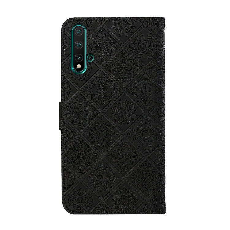 For Huawei Honor 20 Ethnic Style Embossed Pattern Horizontal Flip Leather Case with Holder & Card Slots & Wallet & Lanyard