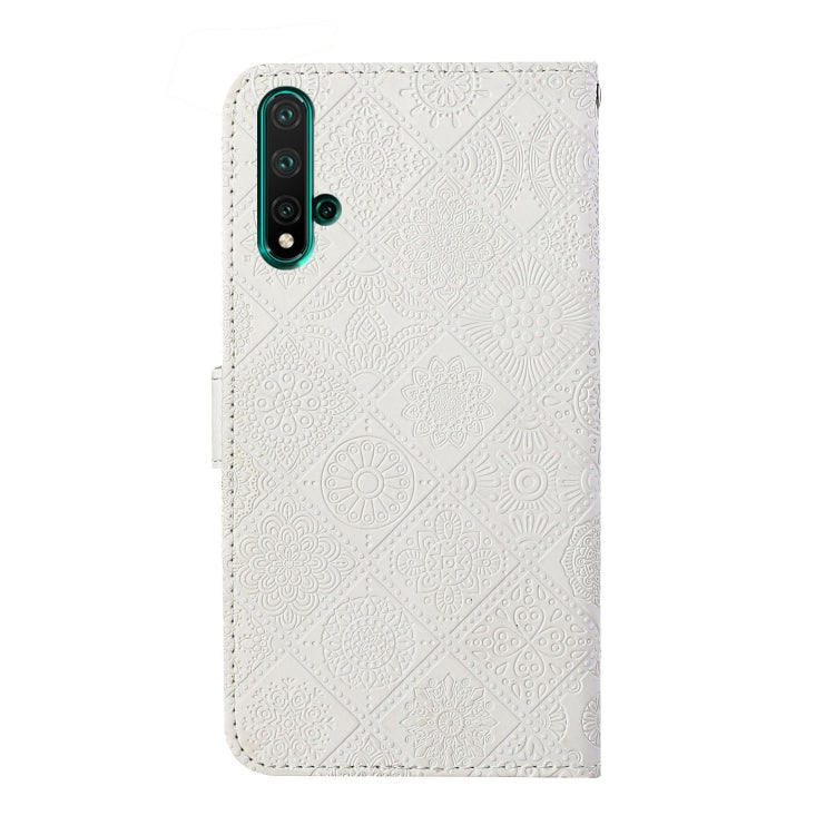 For Huawei Honor 20 Ethnic Style Embossed Pattern Horizontal Flip Leather Case with Holder & Card Slots & Wallet & Lanyard