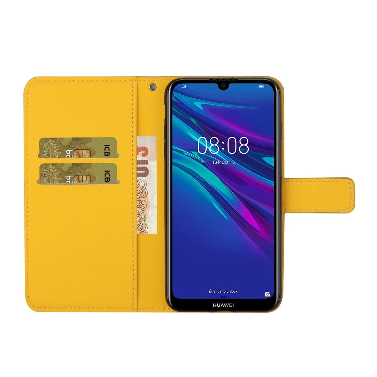 For Huawei Y7 (2019) Ethnic Style Embossed Pattern Horizontal Flip Leather Case with Holder & Card Slots & Wallet & Lanyard