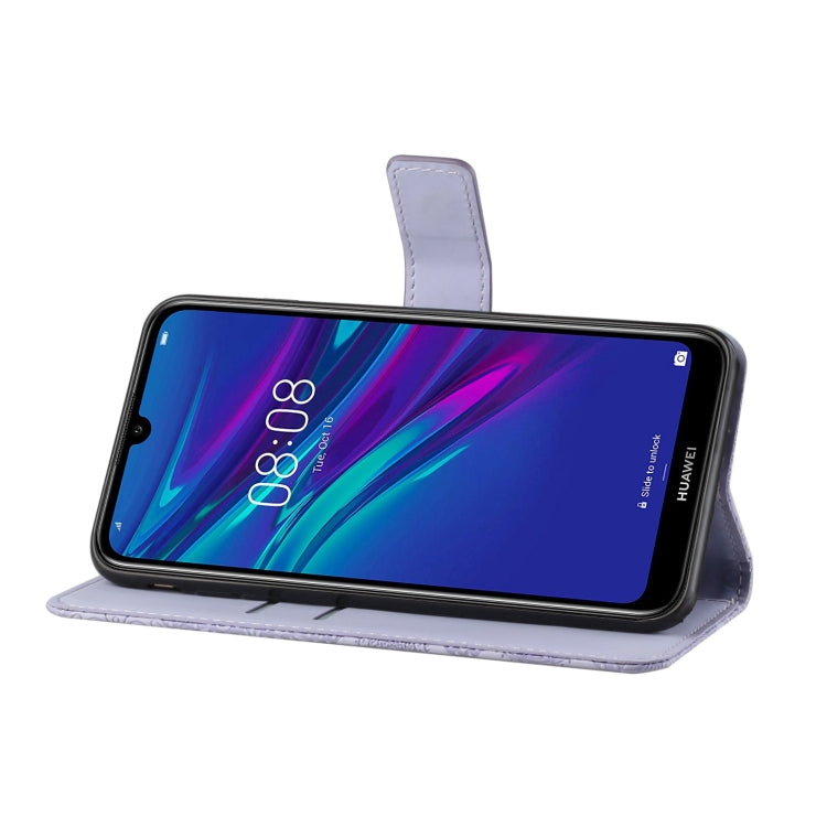 For Huawei Y7 (2019) Ethnic Style Embossed Pattern Horizontal Flip Leather Case with Holder & Card Slots & Wallet & Lanyard