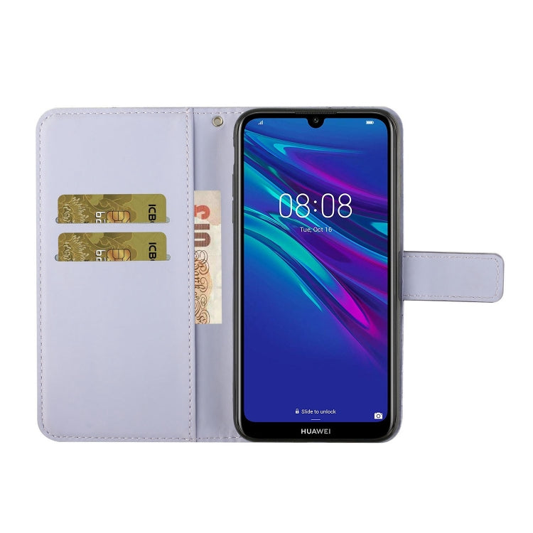 For Huawei Y7 (2019) Ethnic Style Embossed Pattern Horizontal Flip Leather Case with Holder & Card Slots & Wallet & Lanyard