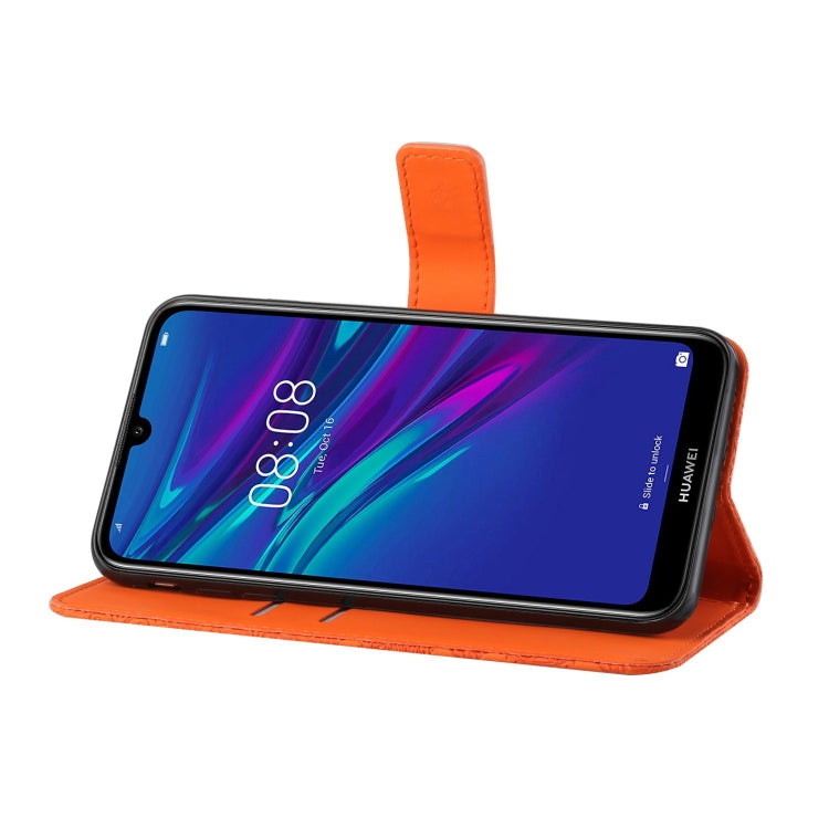 For Huawei Y7 (2019) Ethnic Style Embossed Pattern Horizontal Flip Leather Case with Holder & Card Slots & Wallet & Lanyard