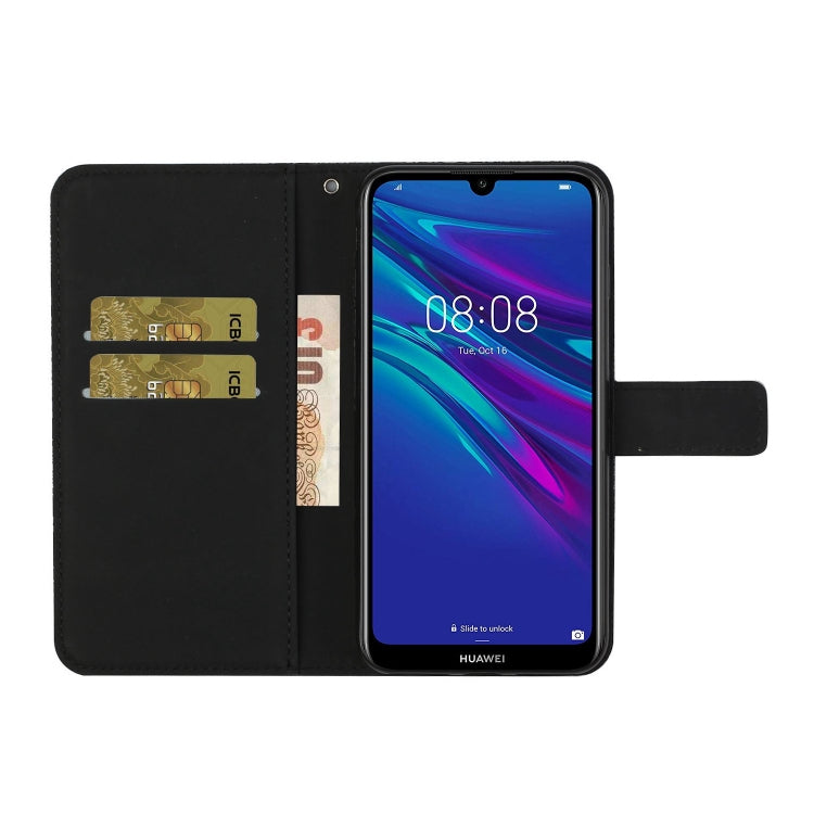 For Huawei Y7 (2019) Ethnic Style Embossed Pattern Horizontal Flip Leather Case with Holder & Card Slots & Wallet & Lanyard