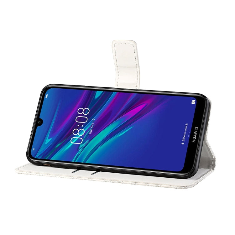For Huawei Y7 (2019) Ethnic Style Embossed Pattern Horizontal Flip Leather Case with Holder & Card Slots & Wallet & Lanyard