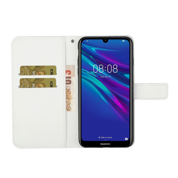 For Huawei Y7 (2019) Ethnic Style Embossed Pattern Horizontal Flip Leather Case with Holder & Card Slots & Wallet & Lanyard
