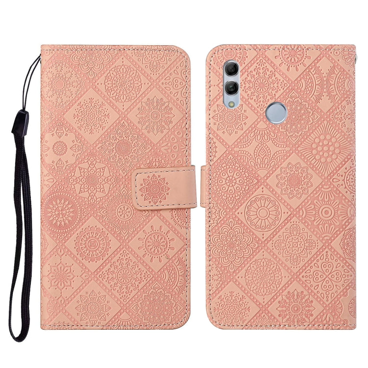 For Huawei Honor 8X Ethnic Style Embossed Pattern Horizontal Flip Leather Case with Holder & Card Slots & Wallet & Lanyard