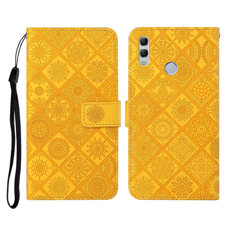 For Huawei Honor 8X Ethnic Style Embossed Pattern Horizontal Flip Leather Case with Holder & Card Slots & Wallet & Lanyard