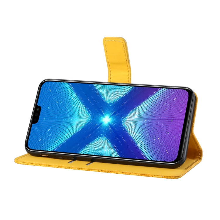 For Huawei Honor 8X Ethnic Style Embossed Pattern Horizontal Flip Leather Case with Holder & Card Slots & Wallet & Lanyard
