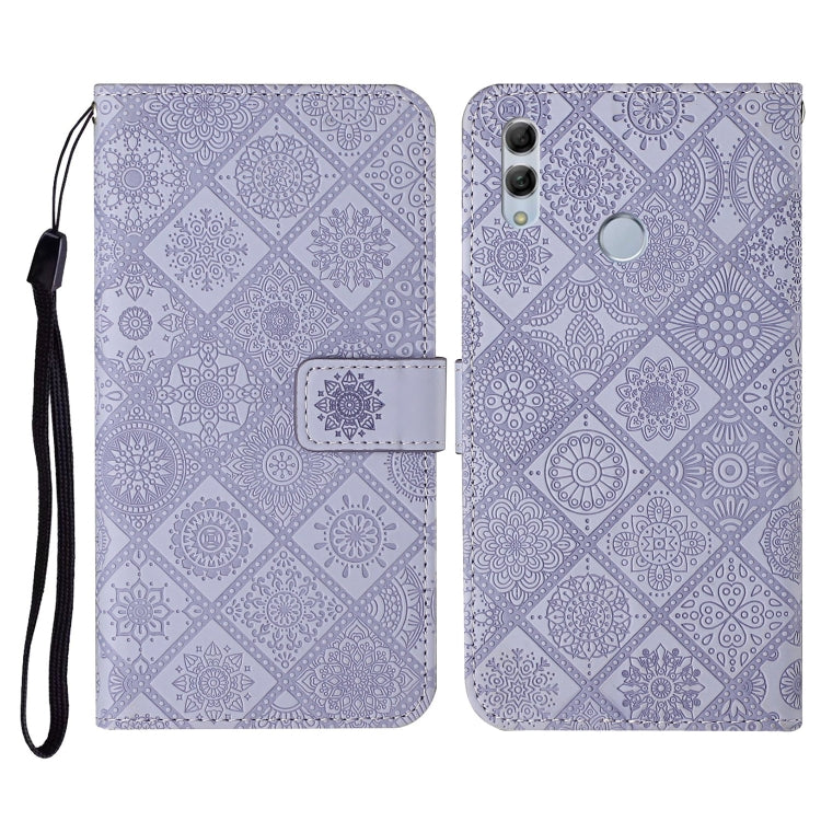 For Huawei Honor 8X Ethnic Style Embossed Pattern Horizontal Flip Leather Case with Holder & Card Slots & Wallet & Lanyard
