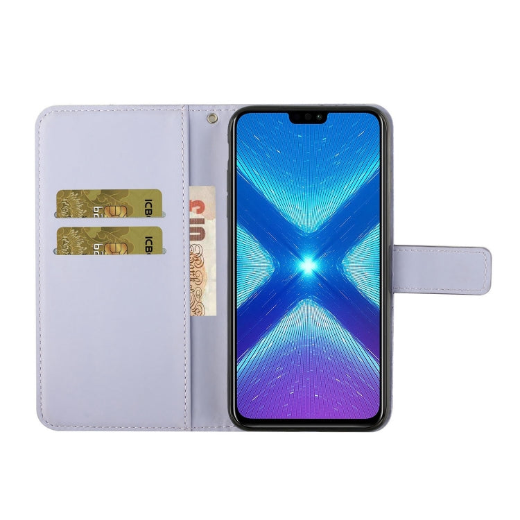 For Huawei Honor 8X Ethnic Style Embossed Pattern Horizontal Flip Leather Case with Holder & Card Slots & Wallet & Lanyard