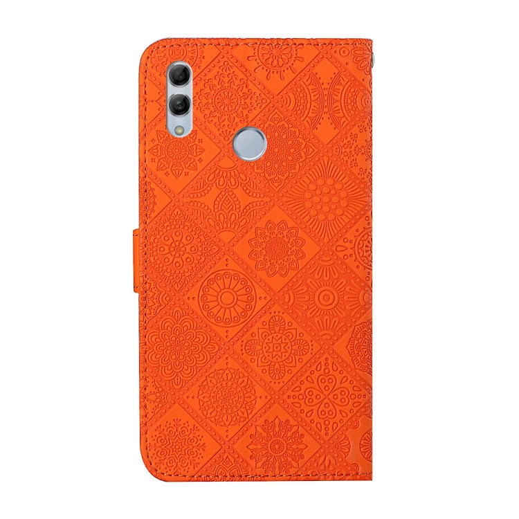 For Huawei Honor 8X Ethnic Style Embossed Pattern Horizontal Flip Leather Case with Holder & Card Slots & Wallet & Lanyard