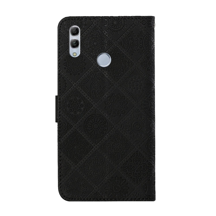 For Huawei Honor 8X Ethnic Style Embossed Pattern Horizontal Flip Leather Case with Holder & Card Slots & Wallet & Lanyard