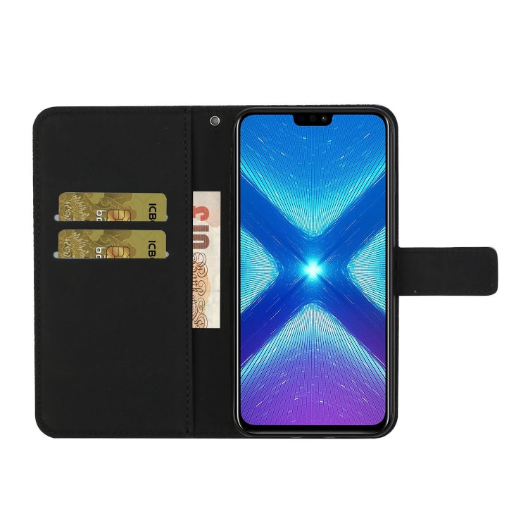 For Huawei Honor 8X Ethnic Style Embossed Pattern Horizontal Flip Leather Case with Holder & Card Slots & Wallet & Lanyard