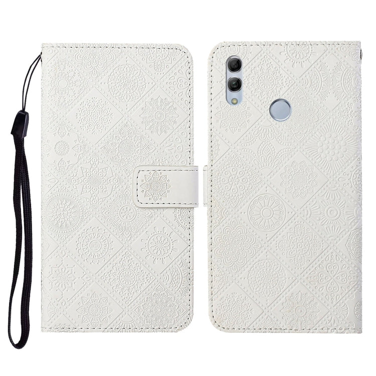 For Huawei Honor 8X Ethnic Style Embossed Pattern Horizontal Flip Leather Case with Holder & Card Slots & Wallet & Lanyard