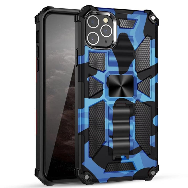 For iPhone 12 mini Camouflage Armor Shockproof TPU + PC Magnetic Protective Case with Holder