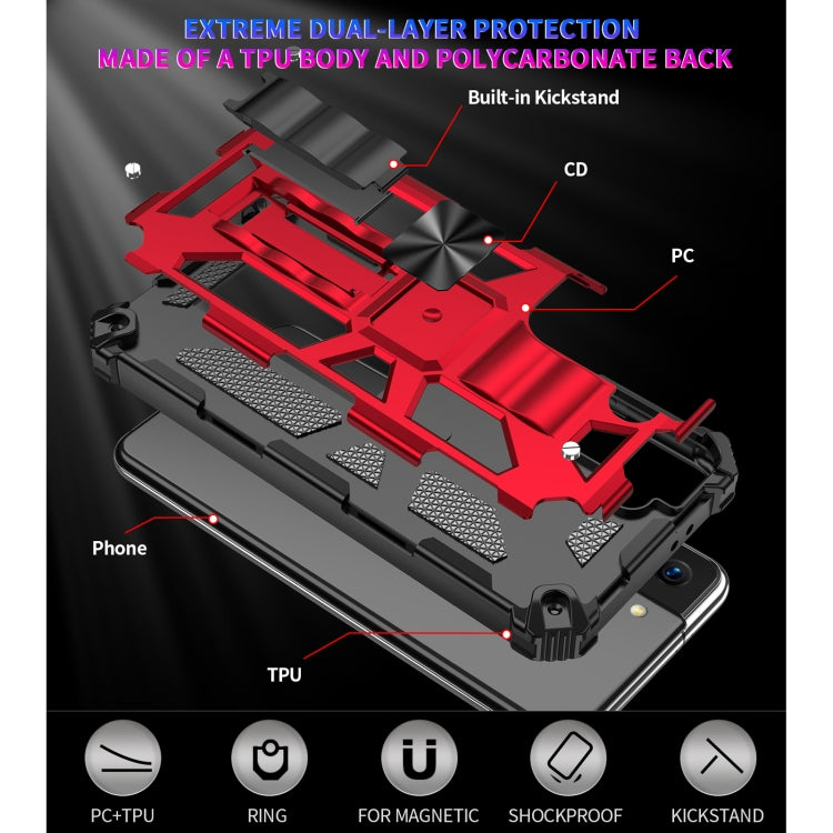 For Samsung Galaxy S21 5G Shockproof TPU + PC Magnetic Protective Case with Holder