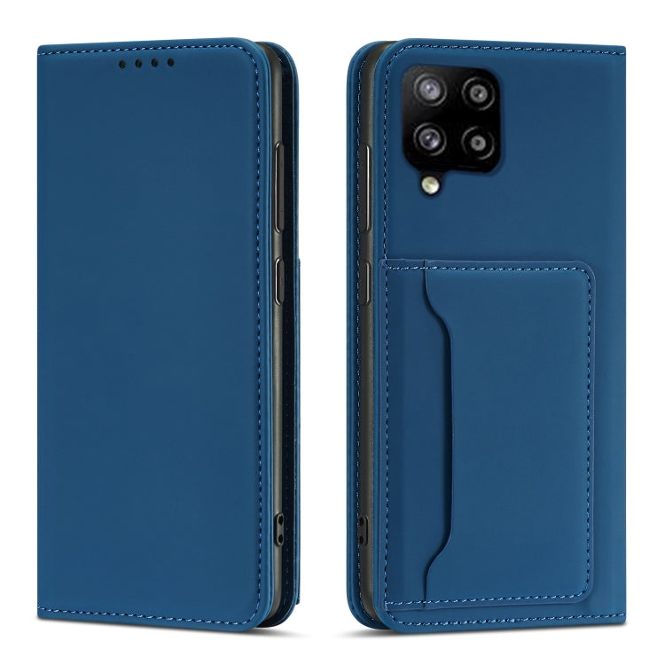 For Samsung Galaxy A42 5G Strong Magnetism Liquid Feel Horizontal Flip Leather Case with Holder & Card Slots & Wallet