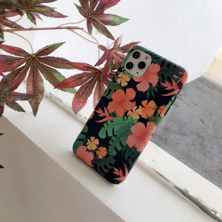 For iPhone 11 Pro Vintage Flowers Pattern Shockproof TPU Protective Case For iPhone 11