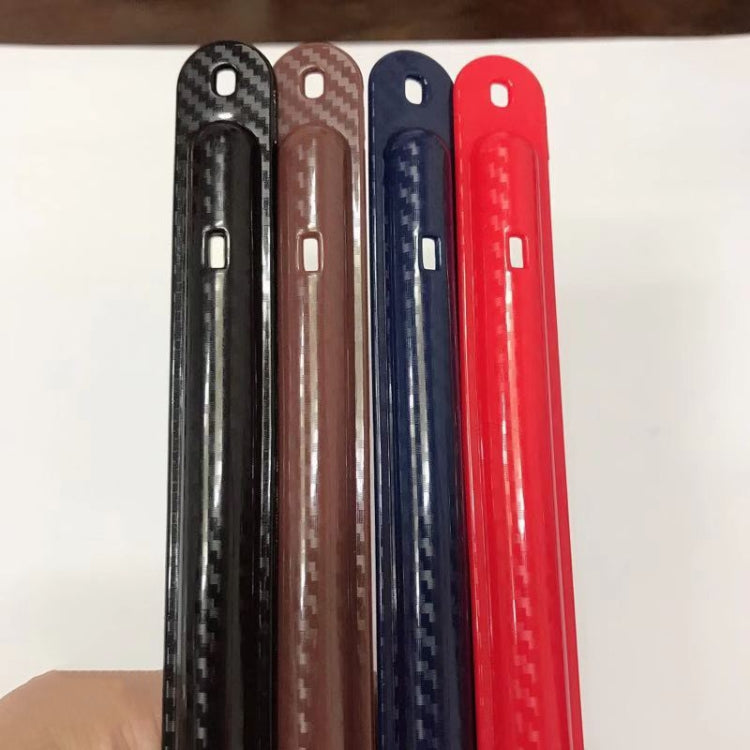 TPU Carbon Fiber Pattern Capacitor Stylus Pen Protective Case with Hook For Apple Pencil 2