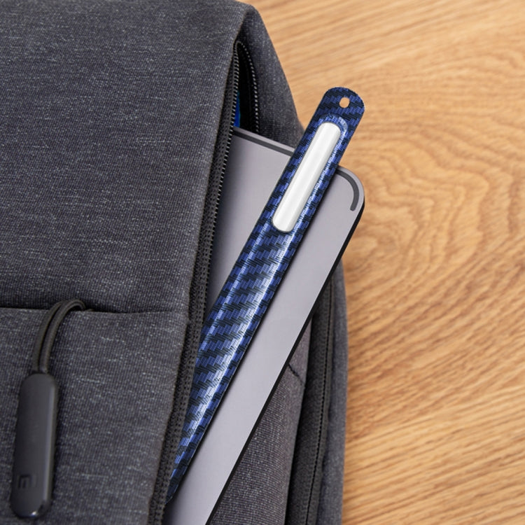 TPU Carbon Fiber Pattern Capacitor Stylus Pen Protective Case with Hook For Apple Pencil 2