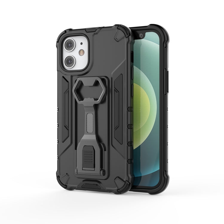 For iPhone 12 mini Peacock Style PC + TPU Protective Case with Bottle Opener