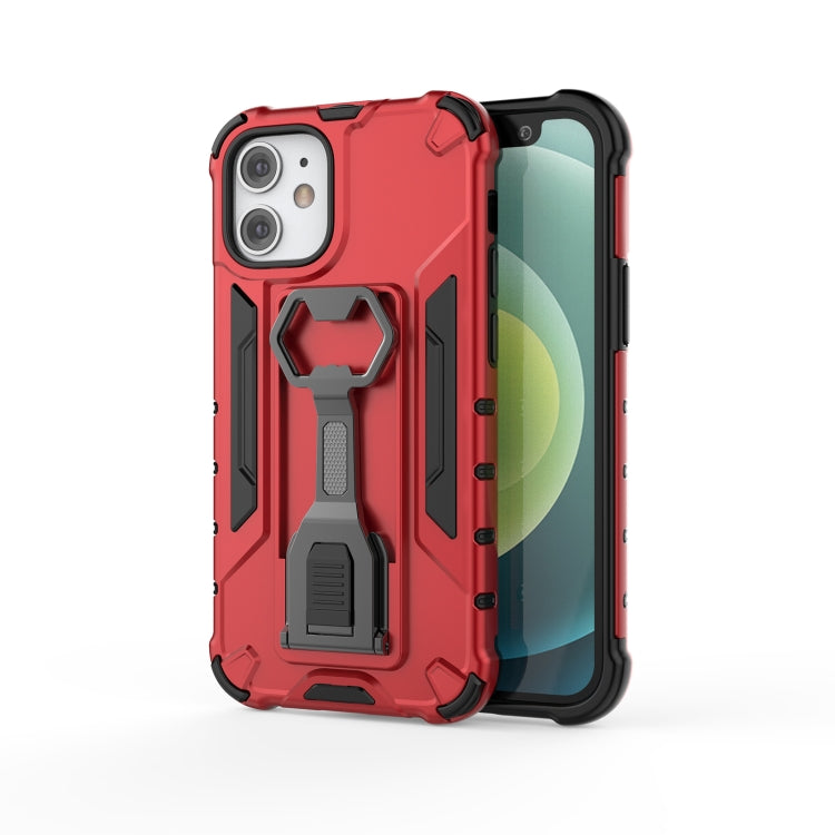 For iPhone 12 mini Peacock Style PC + TPU Protective Case with Bottle Opener